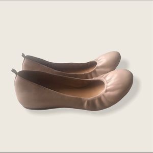 J.Crew Pink Anya Leather Ballet Flats/Powder Pink